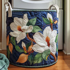 Magnolia Bloom Quilted Laundry Hamper printed laundry hamper