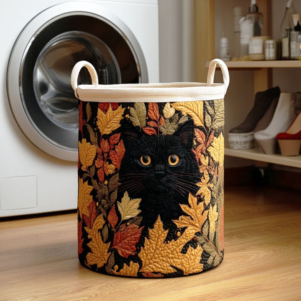 Maple Shadow Quilted Laundry Hamper printed laundry hamper