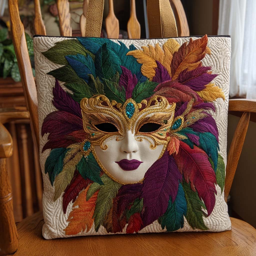 Mardi Spark Quilted Tote Bag printed quilted tote bag