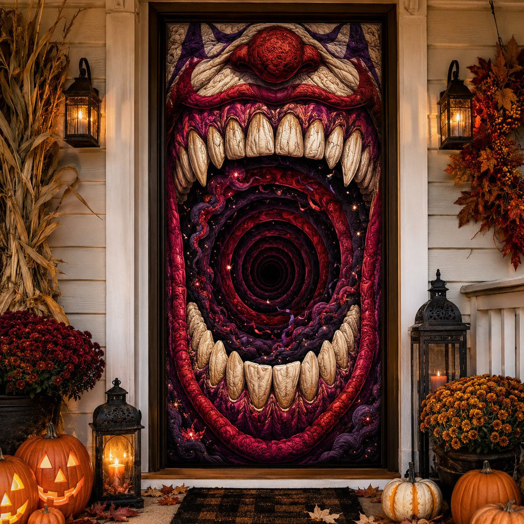 Maw Portal Quilted Door Cover printed quilted door curtain