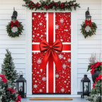 Merry Bow Quilted Door Curtain printed door curtain