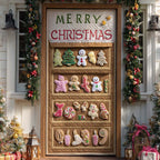 Merry Cookie Greetings Quilted Door Curtain printed door curtain