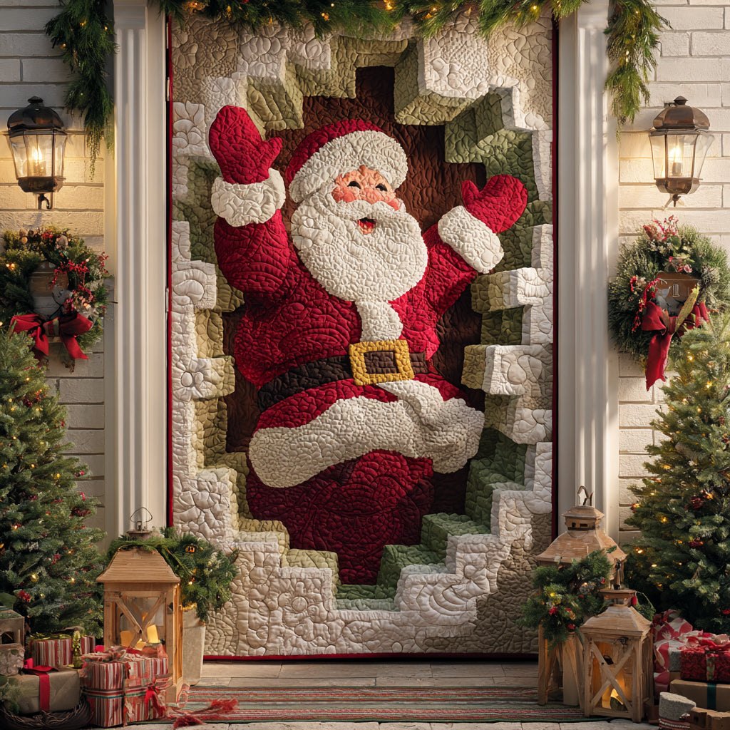 Merry Entrance Quilted Door Curtain printed door curtain