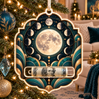 Orbit Grandeur Acrylic Cash Holder Ornament with printed optical 3D artwork in its use setting