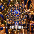 Zodiac Gathering Hall Acrylic Cash Holder Ornament with printed optical 3D artwork in its use setting