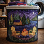 Midnight Harmony Quilted Laundry Hamper printed laundry hamper