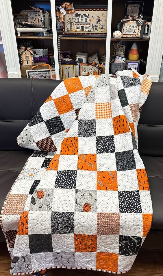 Midnight Haunt Quilted Blanket printed blanket