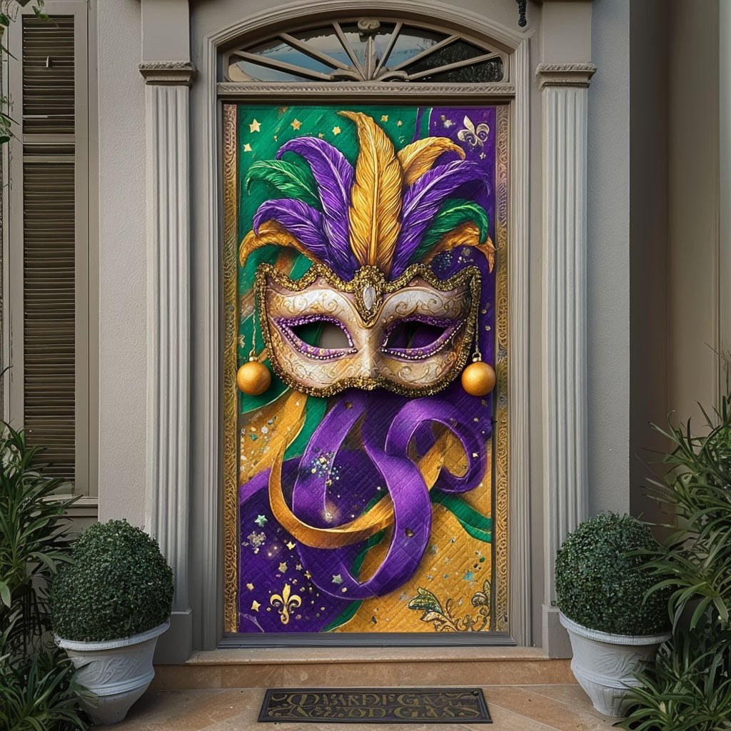 Midnight Masquerade Quilted Door Curtain printed door curtain