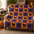Midnight Paws Quilted Blanket printed quilt blanket