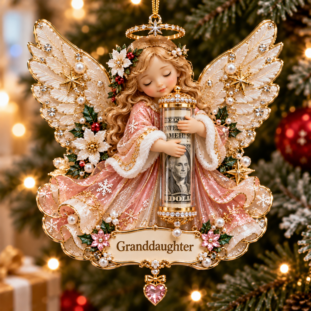 Granddaughter Angel Holder Cash Ornament