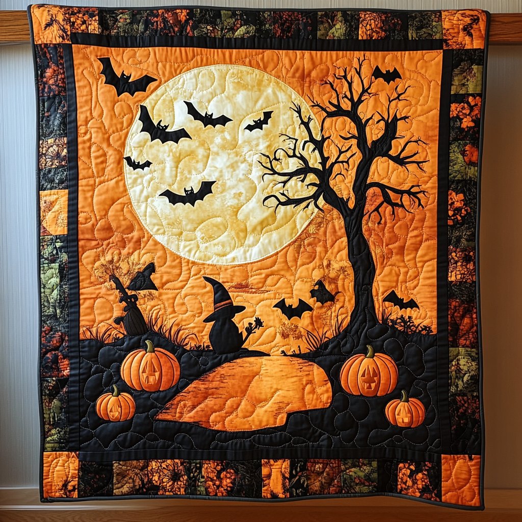 Moonlit Magic Quilted Blanket printed blanket
