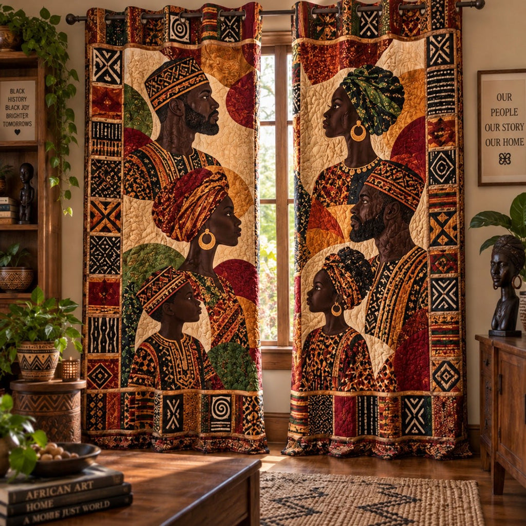 Motherland Mosaic V2 Quilted Door Curtain printed door curtain