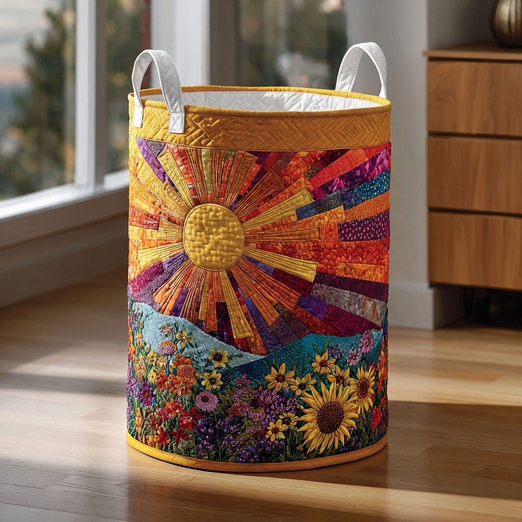 Mountain Meadow Quilted Laundry Hamper printed laundry hamper