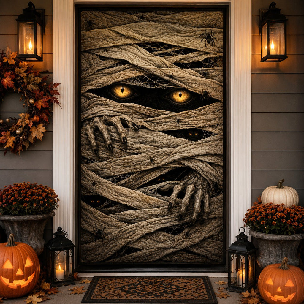 Mummy Gaze Quilted Door Cover printed quilted door curtain