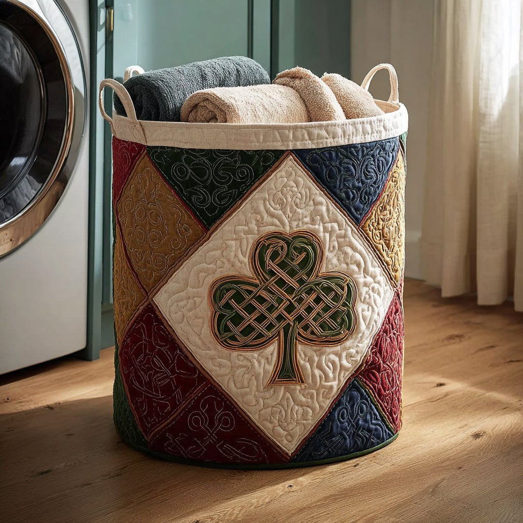 Mystic Isle Spirit Quilted Laundry Hamper printed laundry hamper