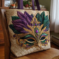Mystic Masquerade Quilted Tote Bag printed quilted tote bag