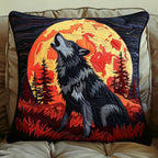 Mystic Wolf Eyes Quilted Cushion Cover printed cushion cover