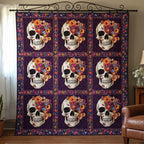 Mystique Skull Quilted Blanket printed blanket