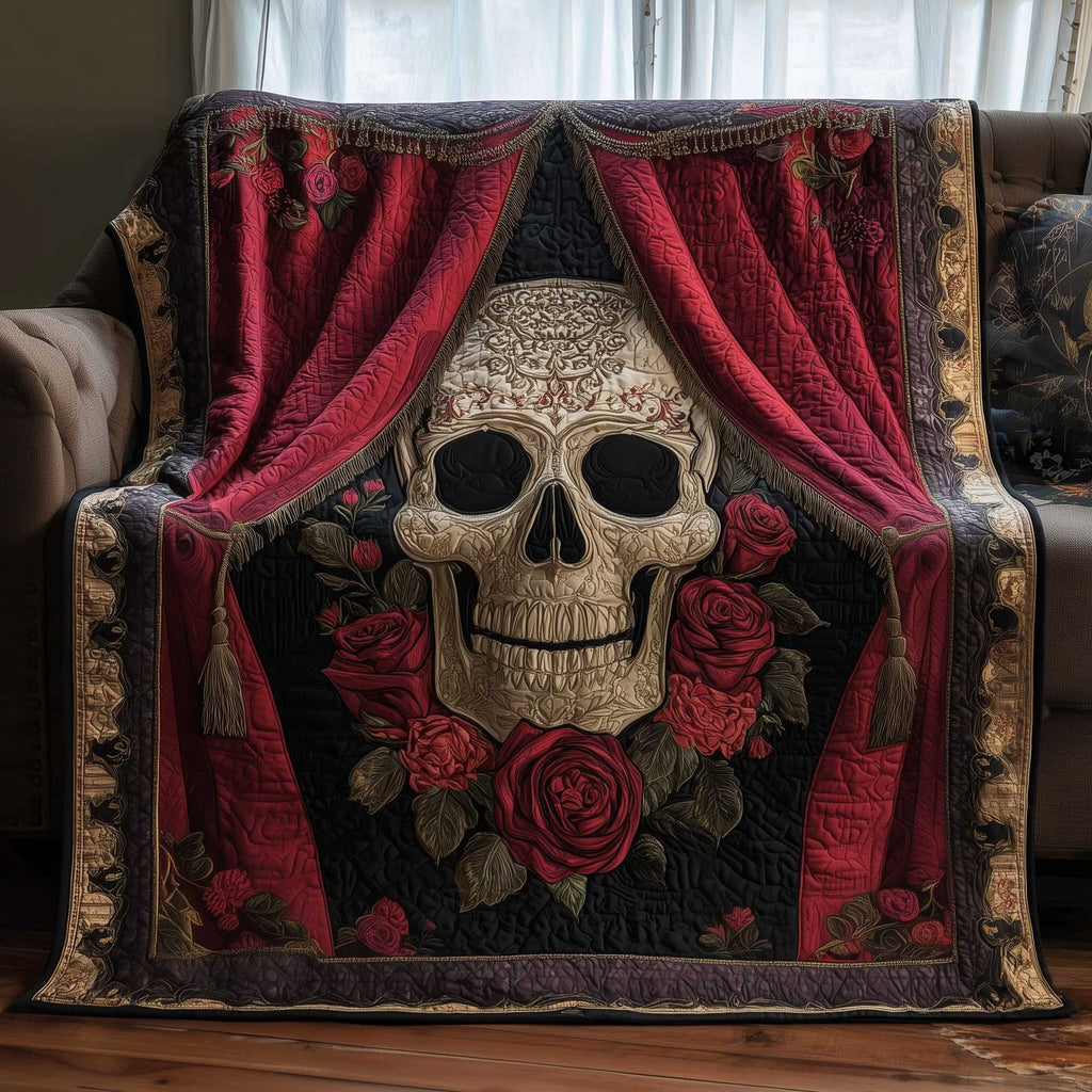 Mystique Skull Quilted Blanket printed blanket
