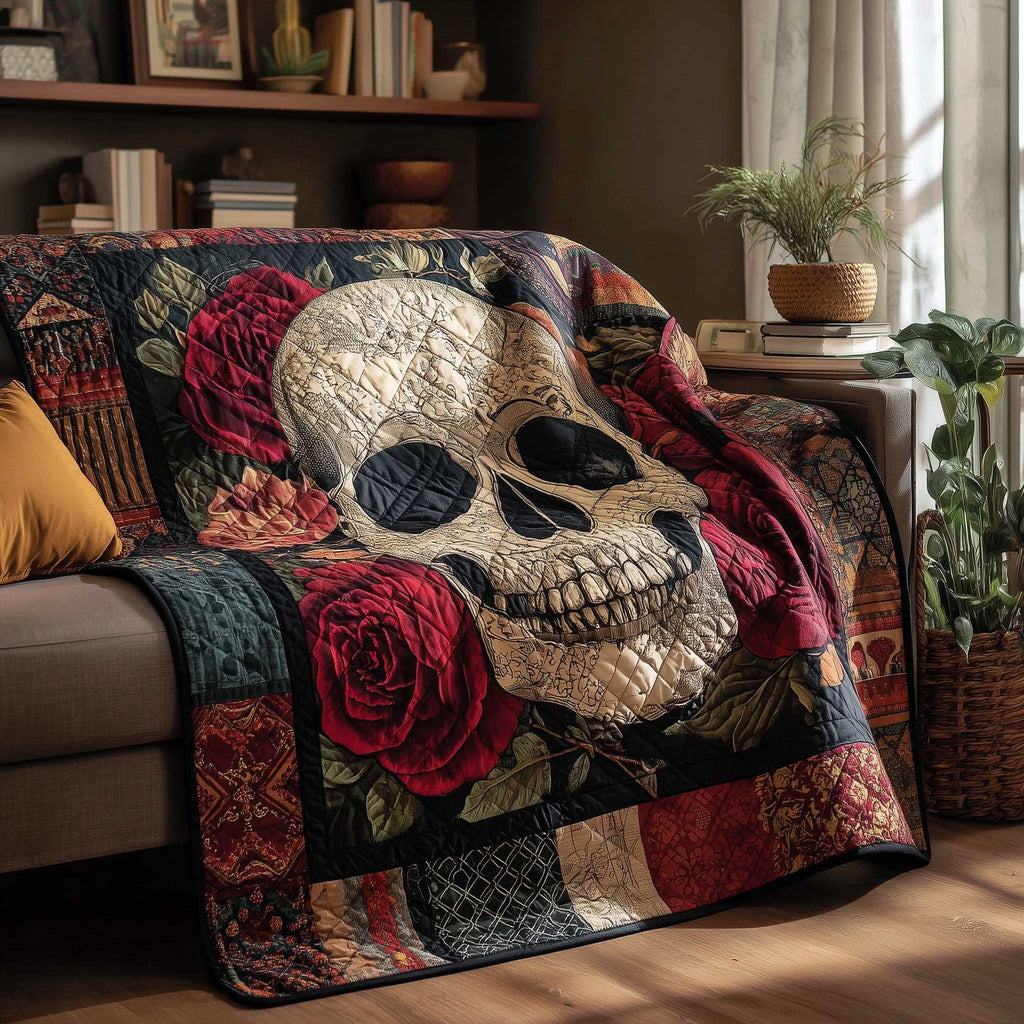 Mystique Skull Quilted Blanket printed blanket