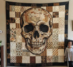 Mystique Skull Quilted Blanket printed blanket