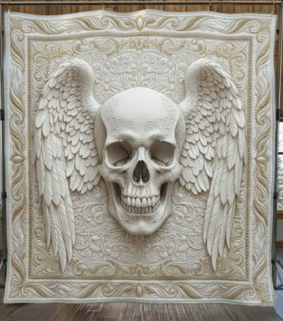 Mystique Skull Quilted Blanket printed blanket