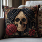 Mystique Solo Skull Quilted Cushion Cover printed cushion cover