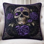 Mystique Solo Skull Quilted Cushion Cover printed cushion cover