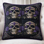 Mystique Solo Skull Quilted Cushion Cover printed cushion cover