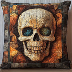 Mystique Solo Skull Quilted Cushion Cover printed cushion cover