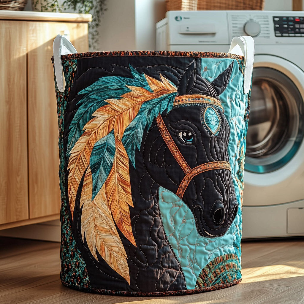 Native Charm Quilted Laundry Hamper printed laundry hamper