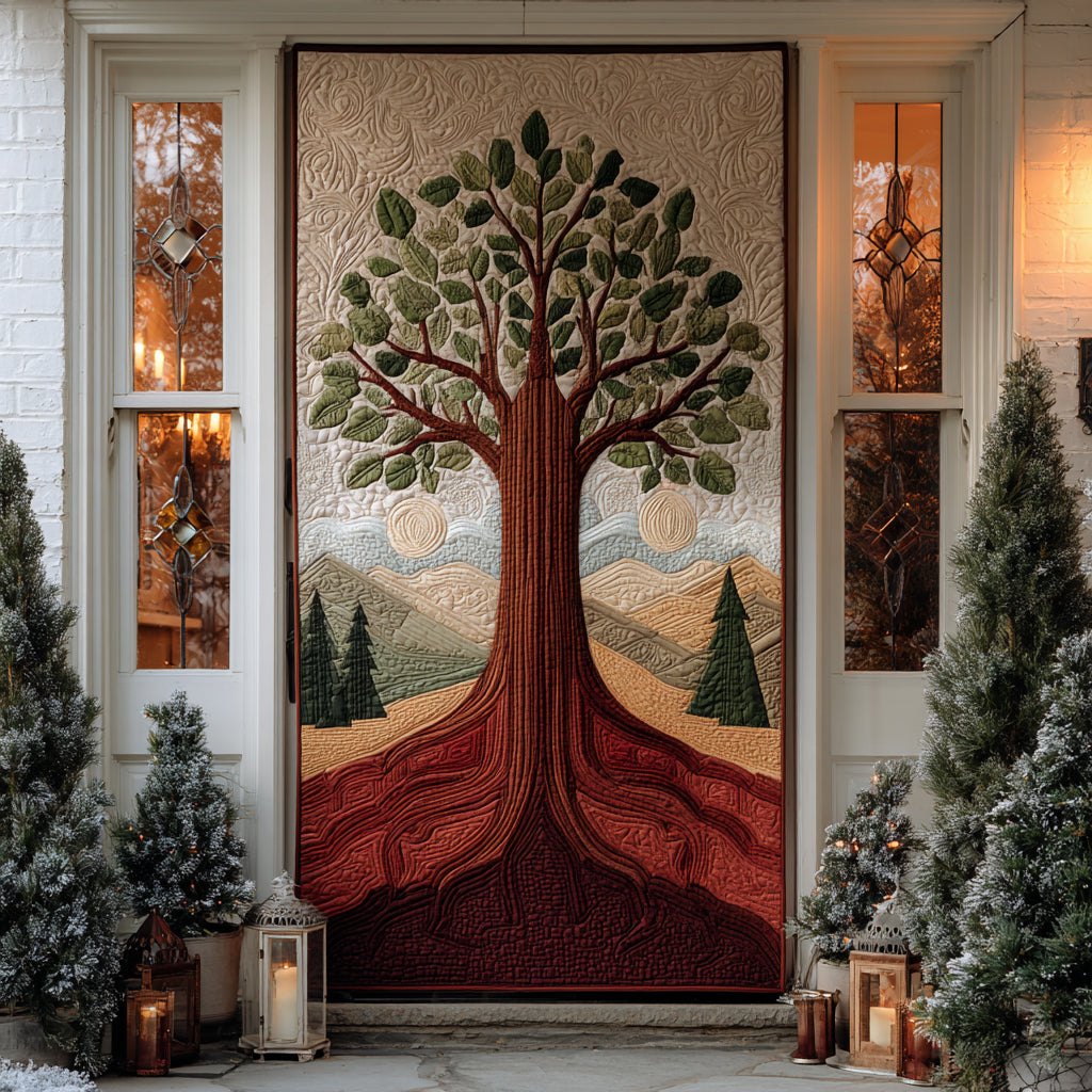 Nature Spirit Quilted Door Curtain printed door curtain