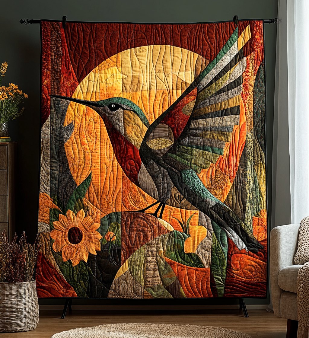 Nectar Seekers Quilted Blanket printed blanket