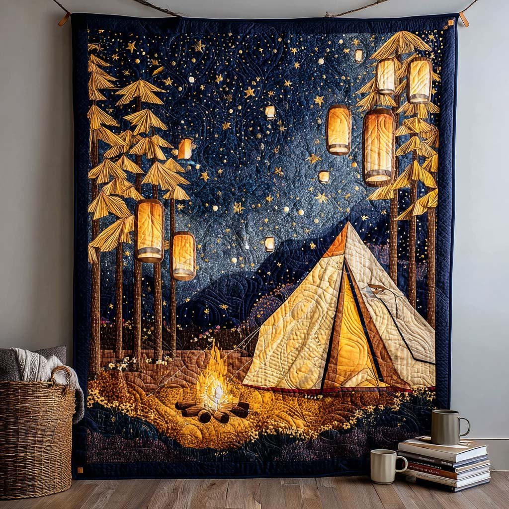 Nomad Nights Quilted Blanket printed blanket