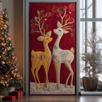 North Holiday Quilted Door Curtain printed door curtain
