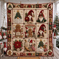 North Pole Gingerbread Bakery Quilted Blanket printed quilt blanket