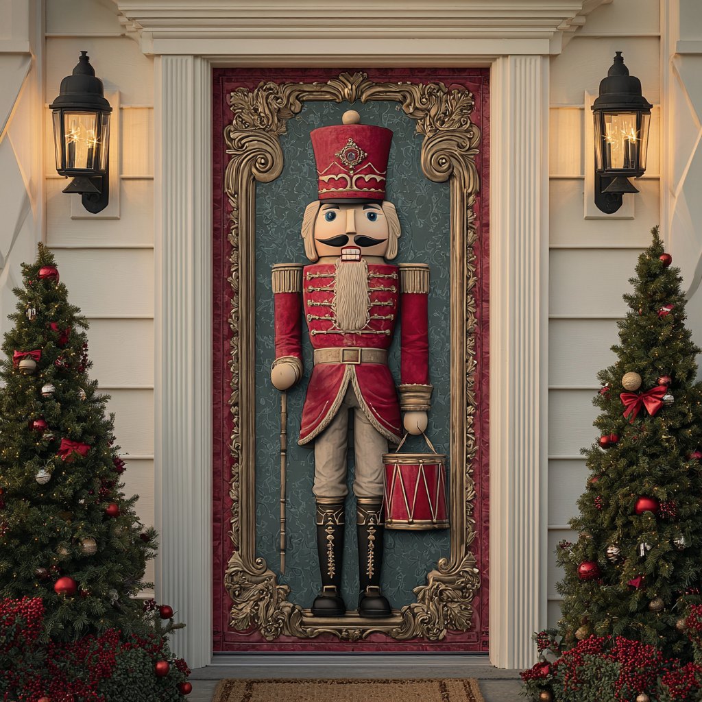 Nutcracker Charm Quilted Door Curtain printed door curtain