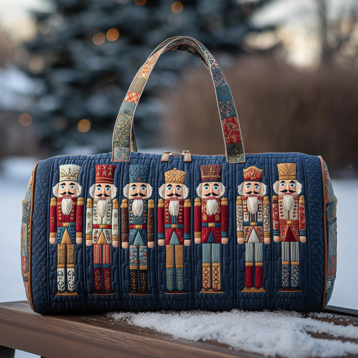 Nutcracker Quilted Duffle Bag printed duffle bag