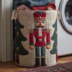 Nutcracker Quilted Laundry Hamper printed laundry hamper