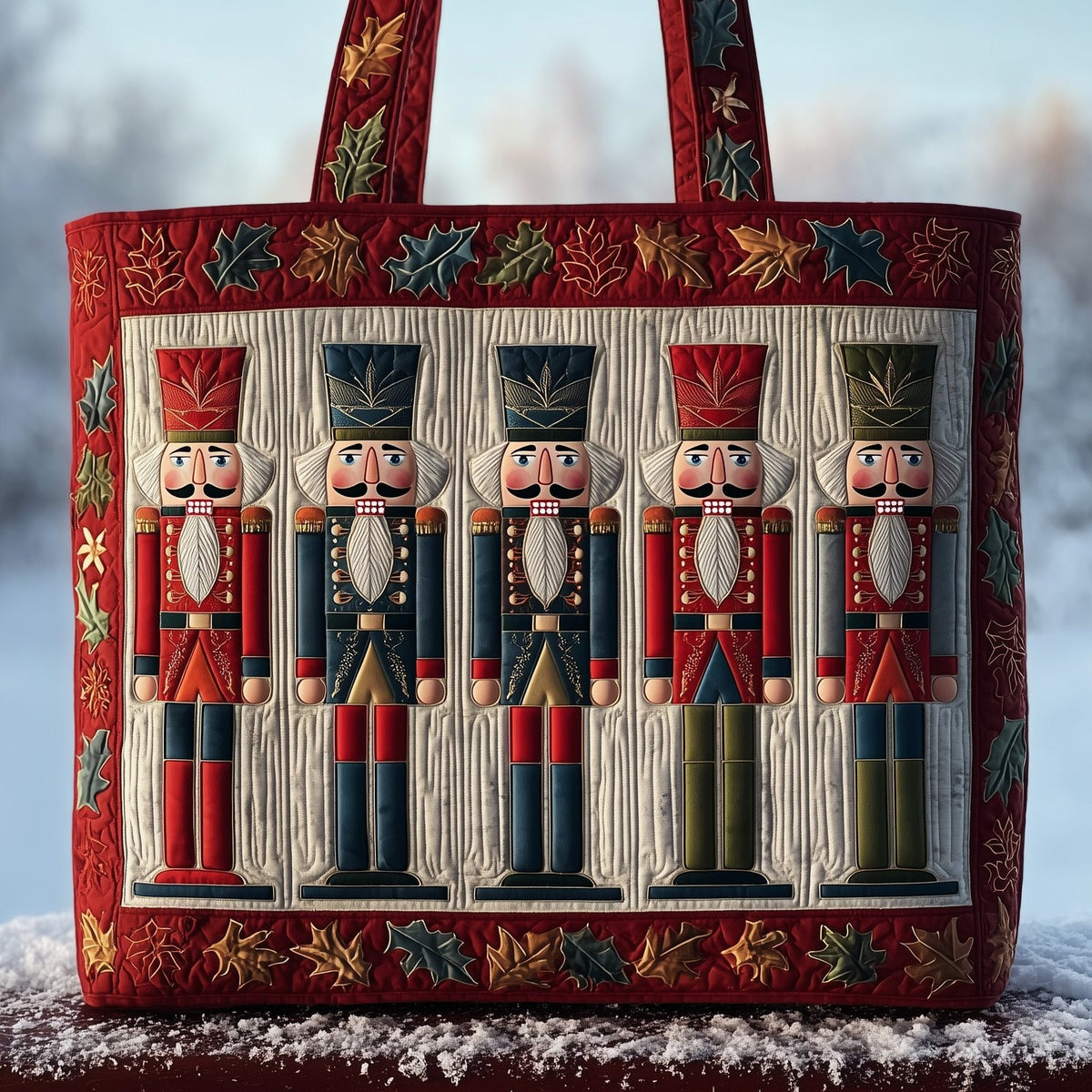 Nutcracker Quilted Tote Bag printed tote bag