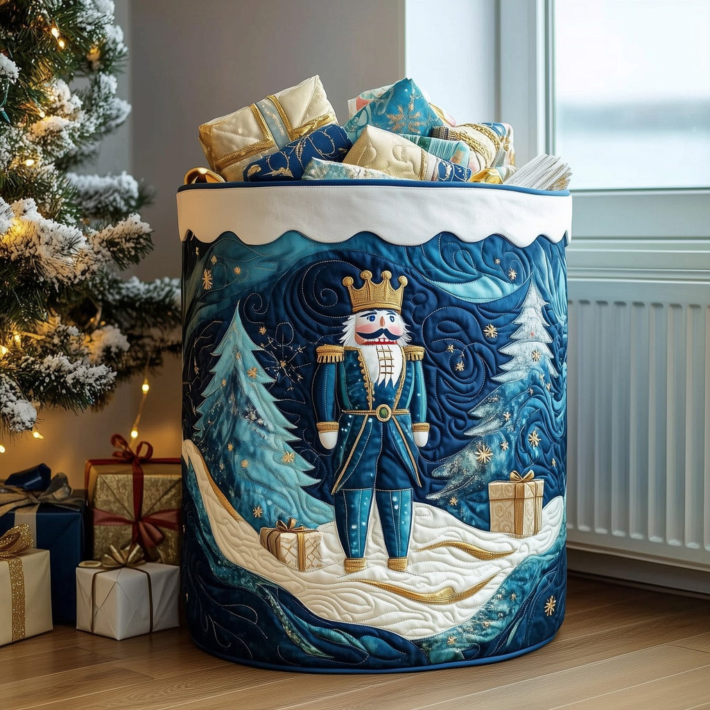 Nutcracker Spirit Quilted Laundry Hamper printed laundry hamper