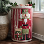 Nutcracker Spirit Quilted Laundry Hamper printed laundry hamper