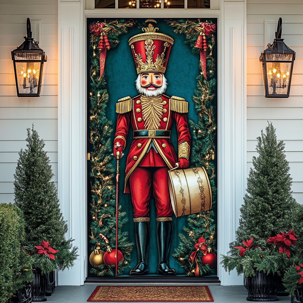 Nutcracker Tales Quilted Door Curtain printed door curtain