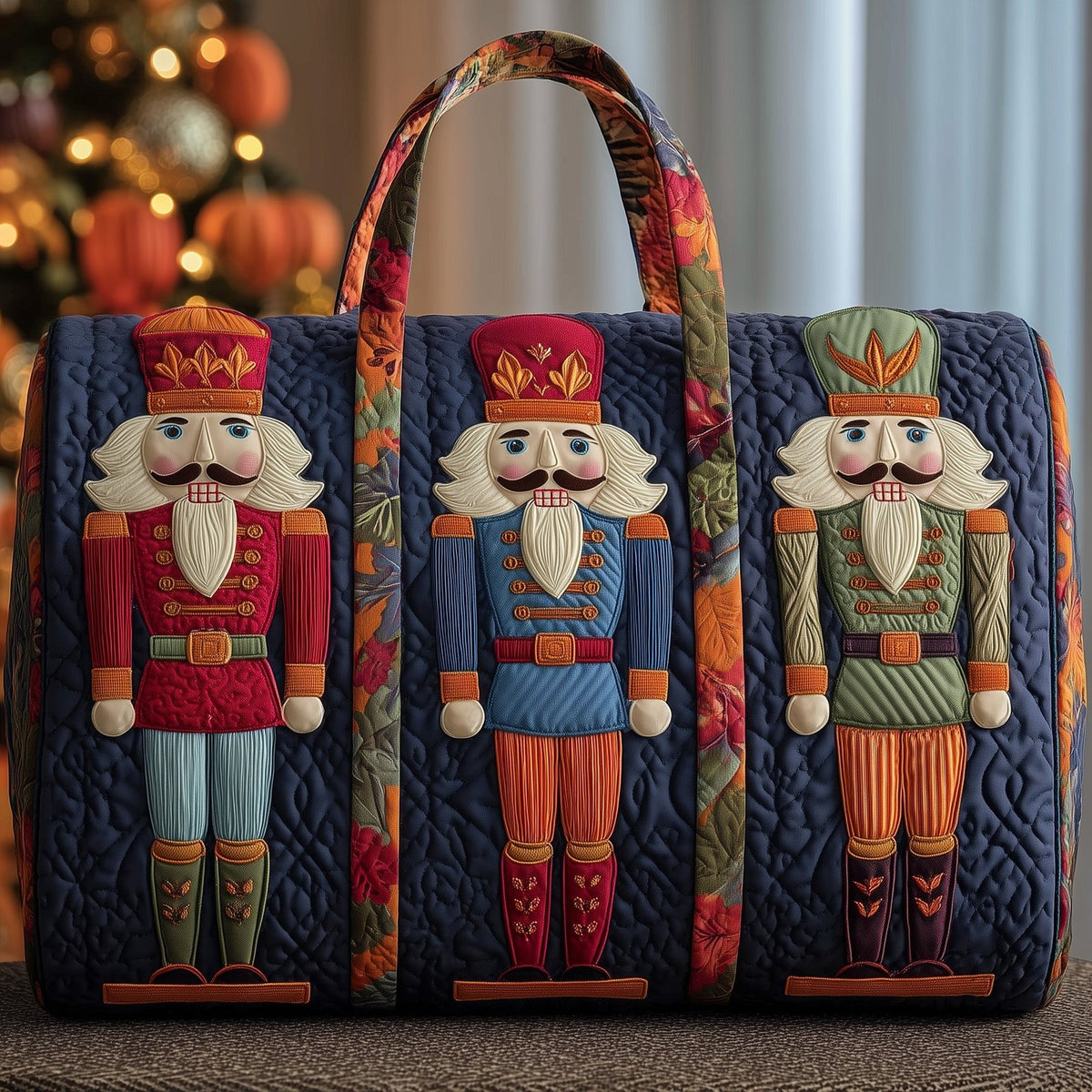 Nutcrackers Quilted Duffle Bag printed duffle bag