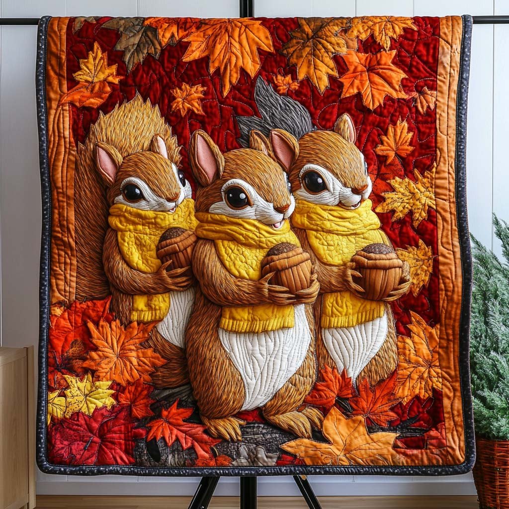 Nutty Days Quilted Blanket printed blanket