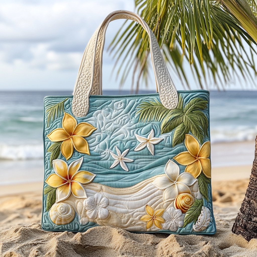 Ocean Dream Quilted Tote Bag printed tote bag