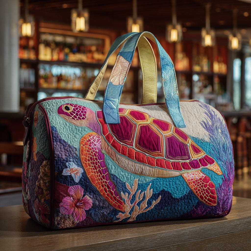 Ocean Drift Quilted Duffle Bag printed duffle bag