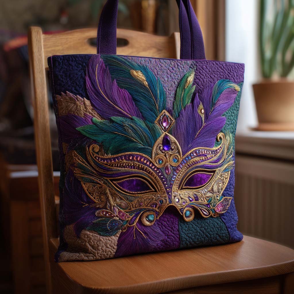 Parade Vibes Quilted Tote Bag printed quilted tote bag