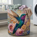 Pastel Blossom Quilted Laundry Hamper printed laundry hamper