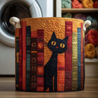 Patchwork Noir Quilted Laundry Hamper printed laundry hamper